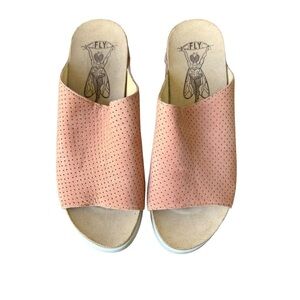 Fly London - NWOB Whin 176 Fly Slide Wedge Sandal in Rose Sz 40